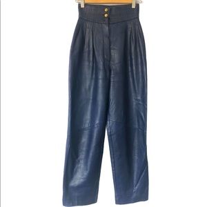 Vintage Danier Leather Ultra High Rise Pants, 4